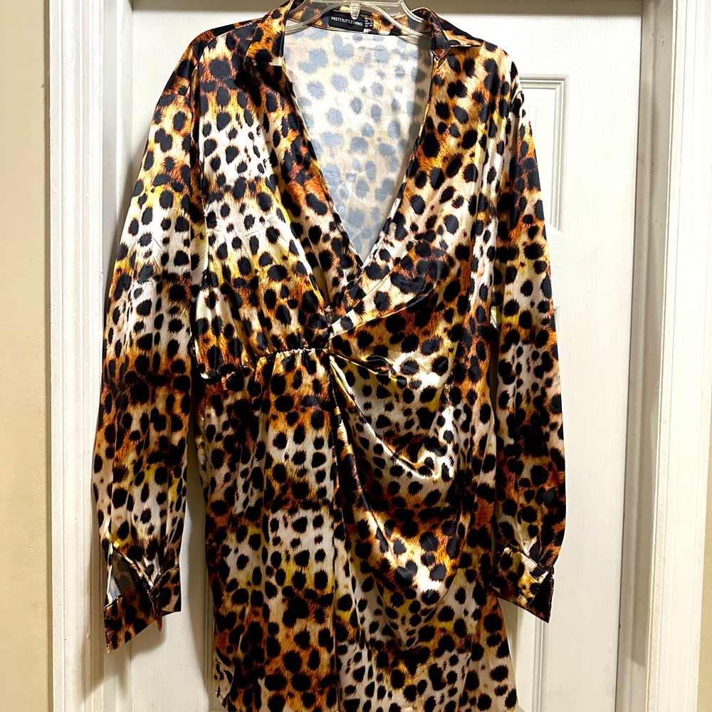 PrettyLittleThing Leopard Print Midi Dress